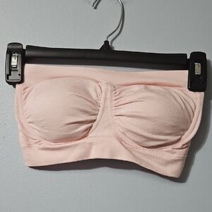 Breezies Pink Underwire Padded Strapless Bandeau Intimates Size S